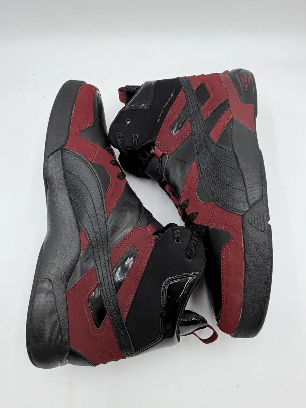 Puma FTR Trinomic Slipstream Men’s Size 14 Black Maroon Sneakers 356332-01